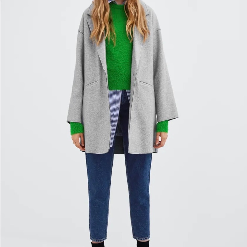 Zara Soft-Touch Coat-Oatmeal Color